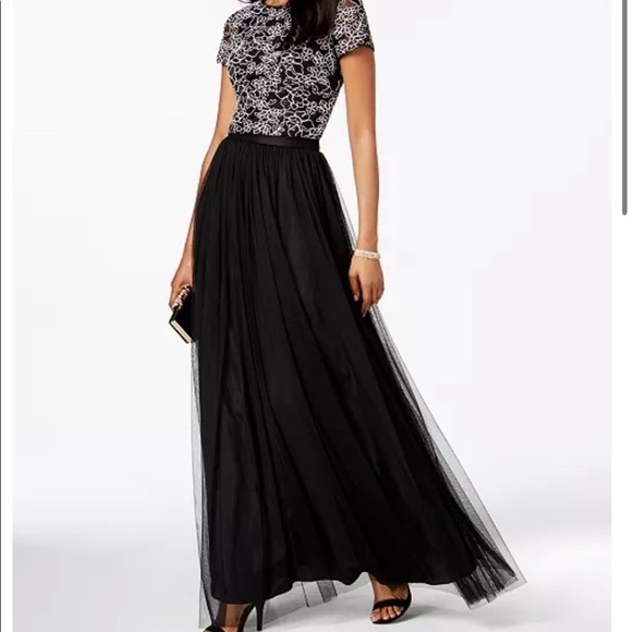 Adrianna Papell 2-Pc. Lace Mesh Dress Size 2 - Picture 1 of 1